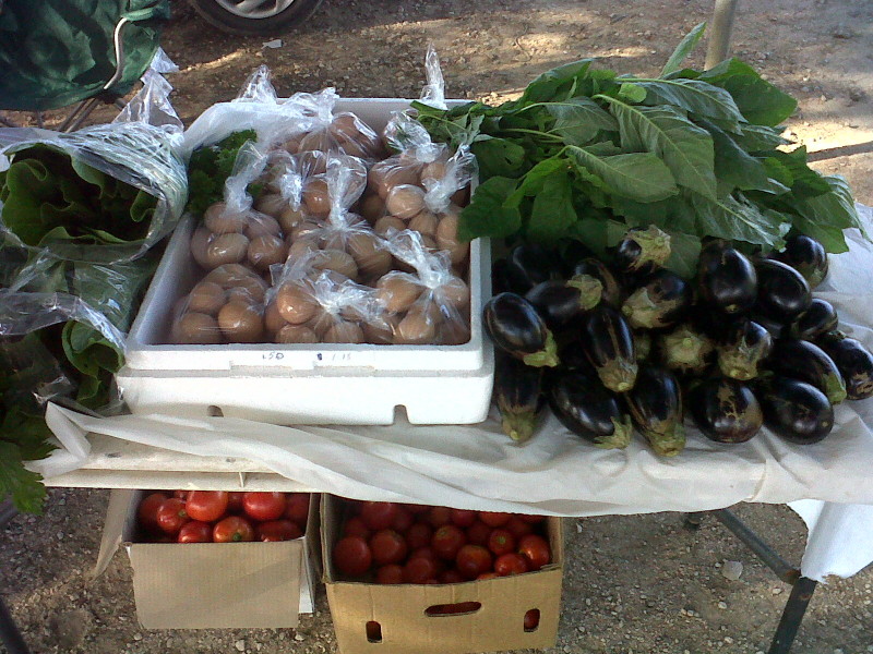 Fresh locally grown vegetables in Anguilla