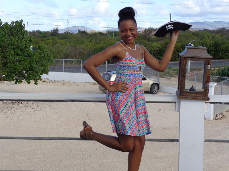 Sherise at Pokers Plank Restaurant, Tourist Day 2013, Anguilla