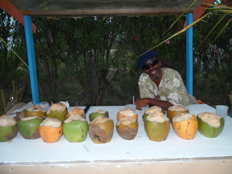 Kenny the Coconut Man at 'Taste of Anguilla,' Tasty's Restaurant, Anguilla