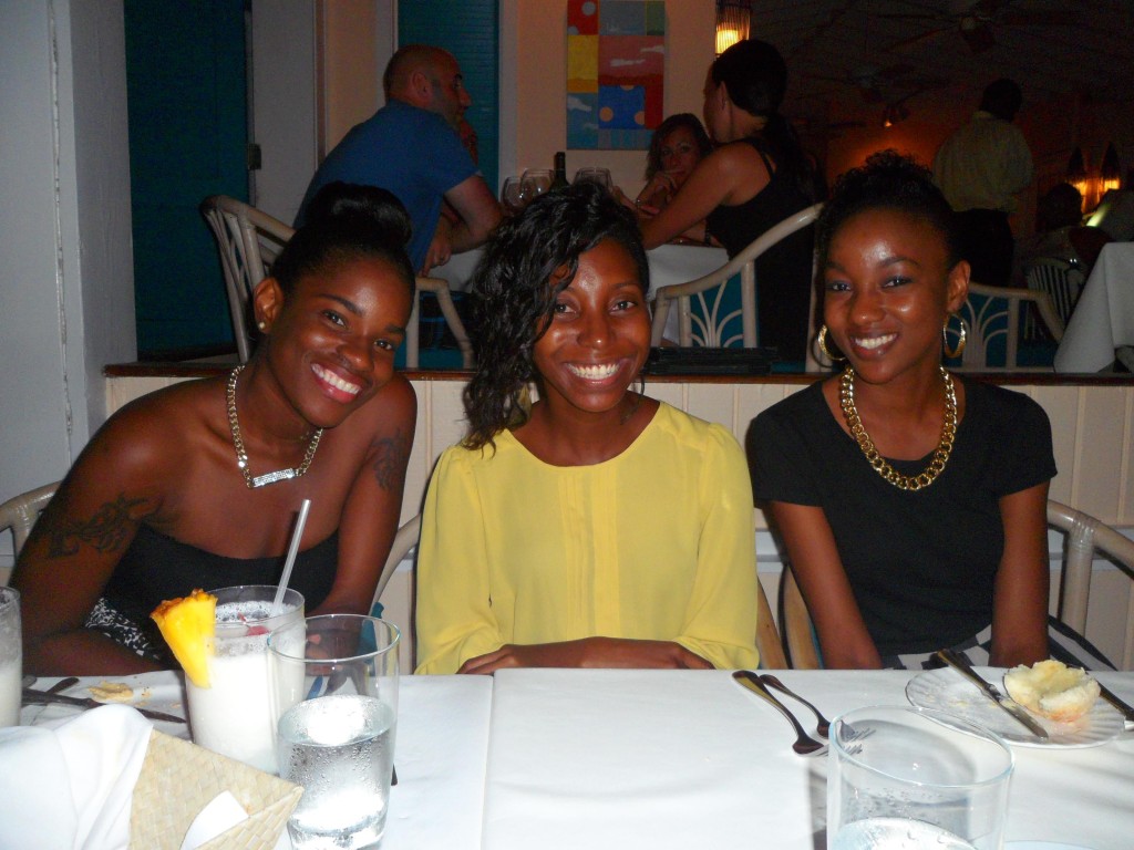 Jamie, Nashara and I at Blanchards Restaurant, Anguilla