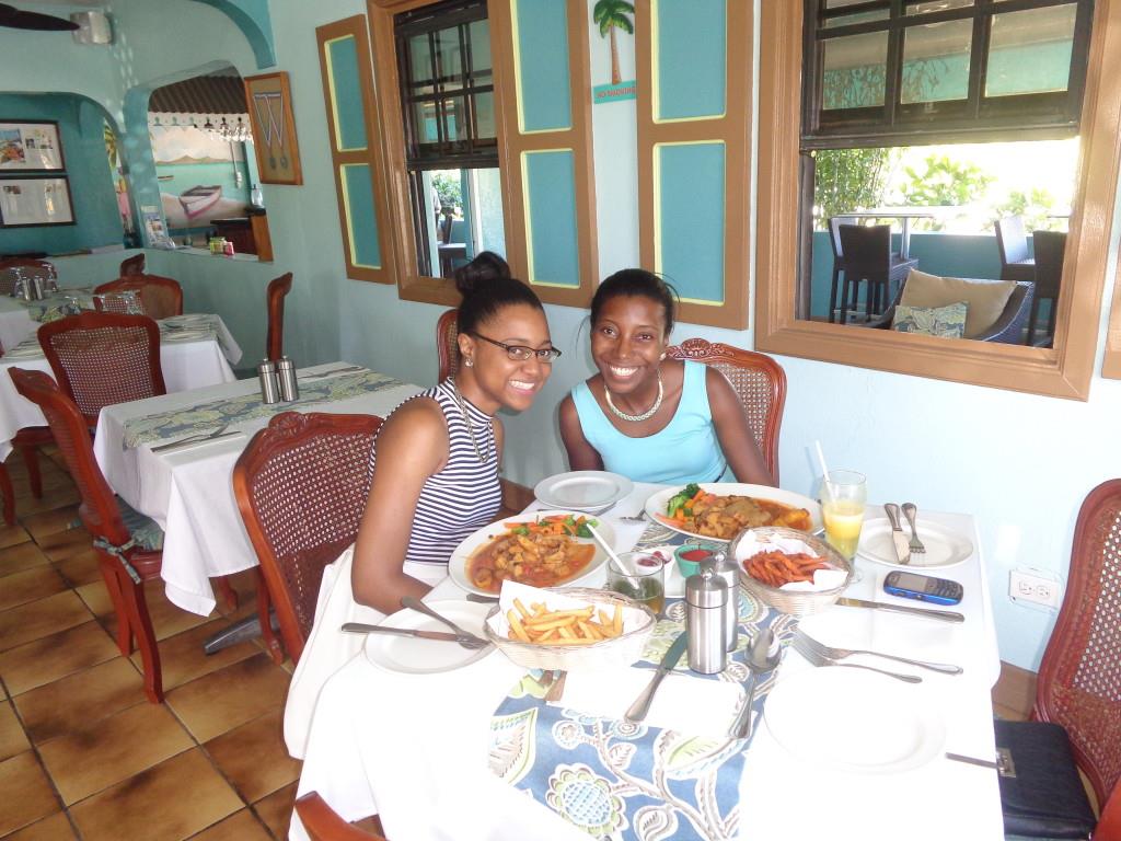 Sherise and I at Tasty's Restaurant for My Anguilla Experience's Blog Birthday