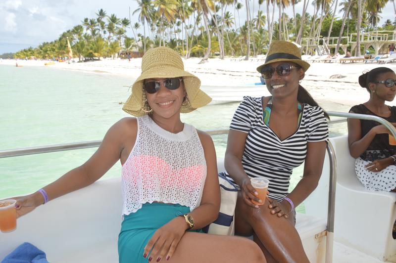 Sherma and Kara on the boat