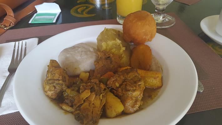 Breakfast at Altamont Court, Kingston, Jamaica
