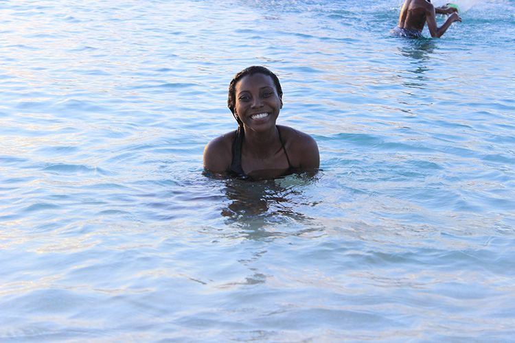 Swimming at Little Bay, Anguilla
