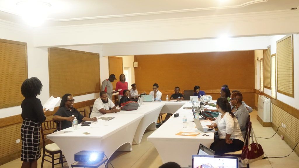 Participants at Blogging workshop